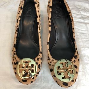 Tory Burch Calf Hair Leopard Sophie wedge 9.5